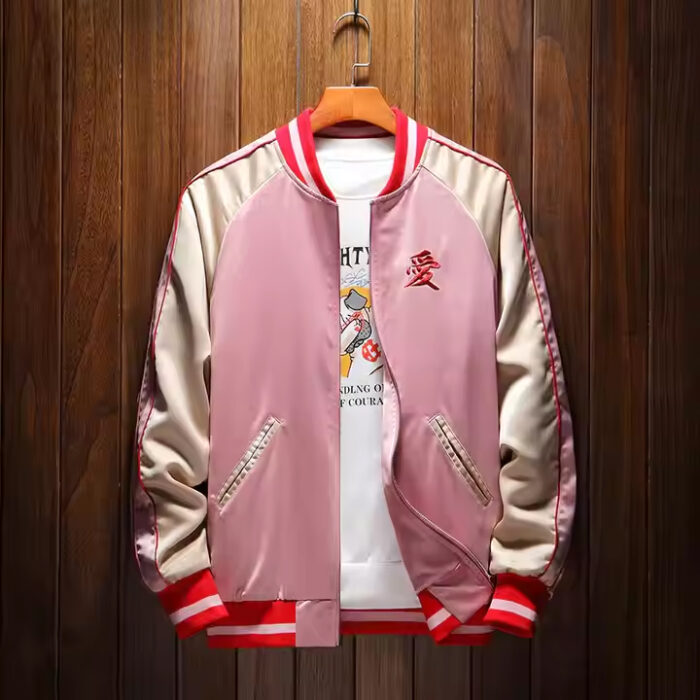 New Design Satin Embroidery Custom Custom Satin College Jacket Novel Design Embroidered Women's Jacket