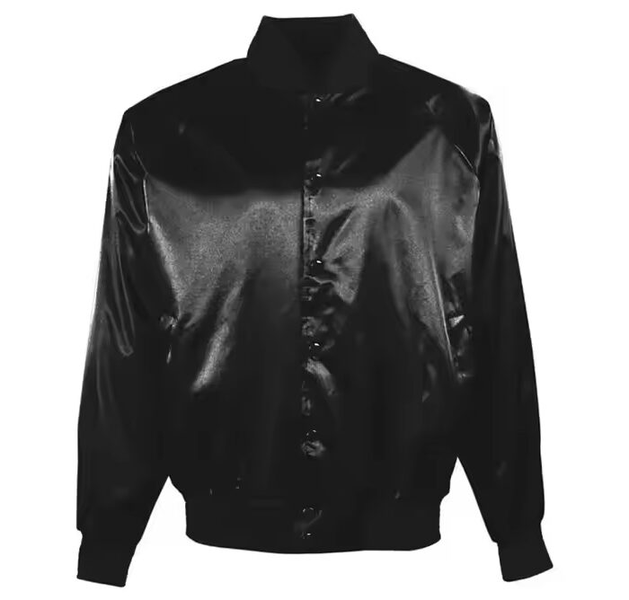 Women Satin jackets\Women's Satin Bomber Jacket Button Down Baseball Contrast Tim Jacket Plain Satin Cropped Jacket