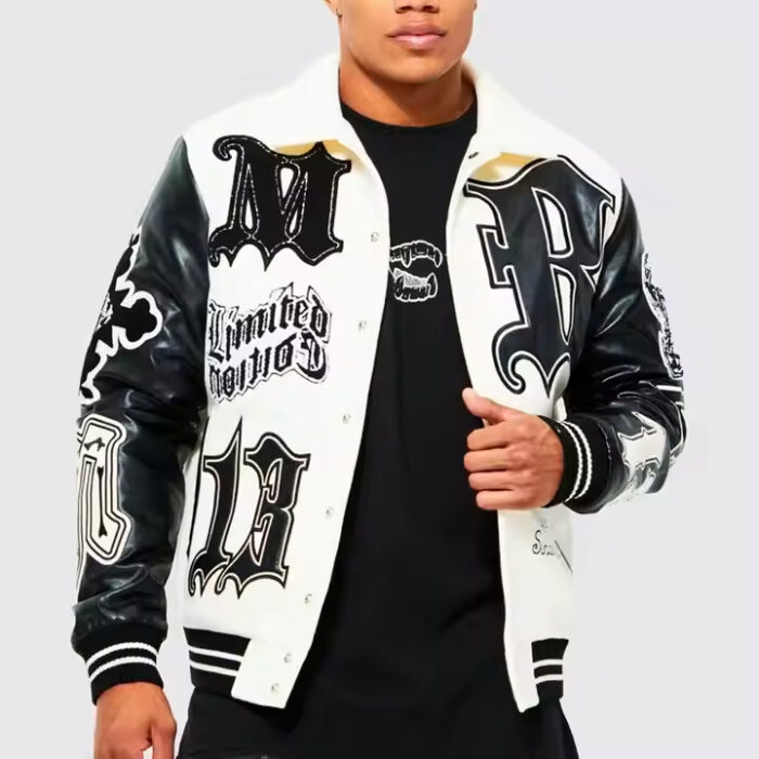 High Quality Winter Men Streetwear Baseball Letterman Jacket Custom Zip up Embroidery Leather Bomber Jackets