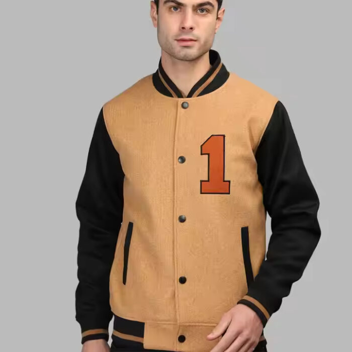 Fashionable and Comfortable Men's Varsity Jacket - High-Quality, Durable, and Perfect for Casual Wear