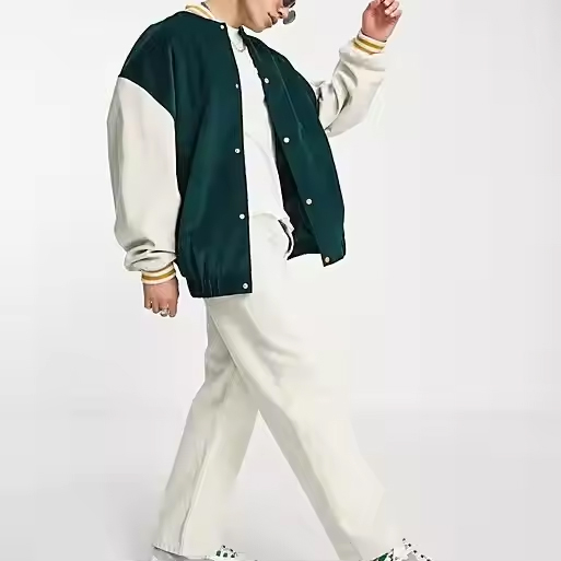 Hot Sale Vintage Sports College Letterman Jacket Oversized High Street Loose Knit Cardigan Custom Men's Varsity Jacket