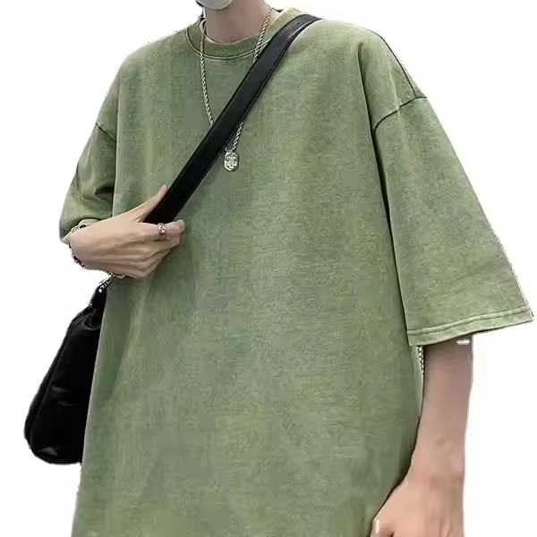D:\Baggy Style T-Shirts\Men O-neck oversize baggy casual lightweight t-shirt hot sale sport fitness training stylish solid color washed t-shirts for men
